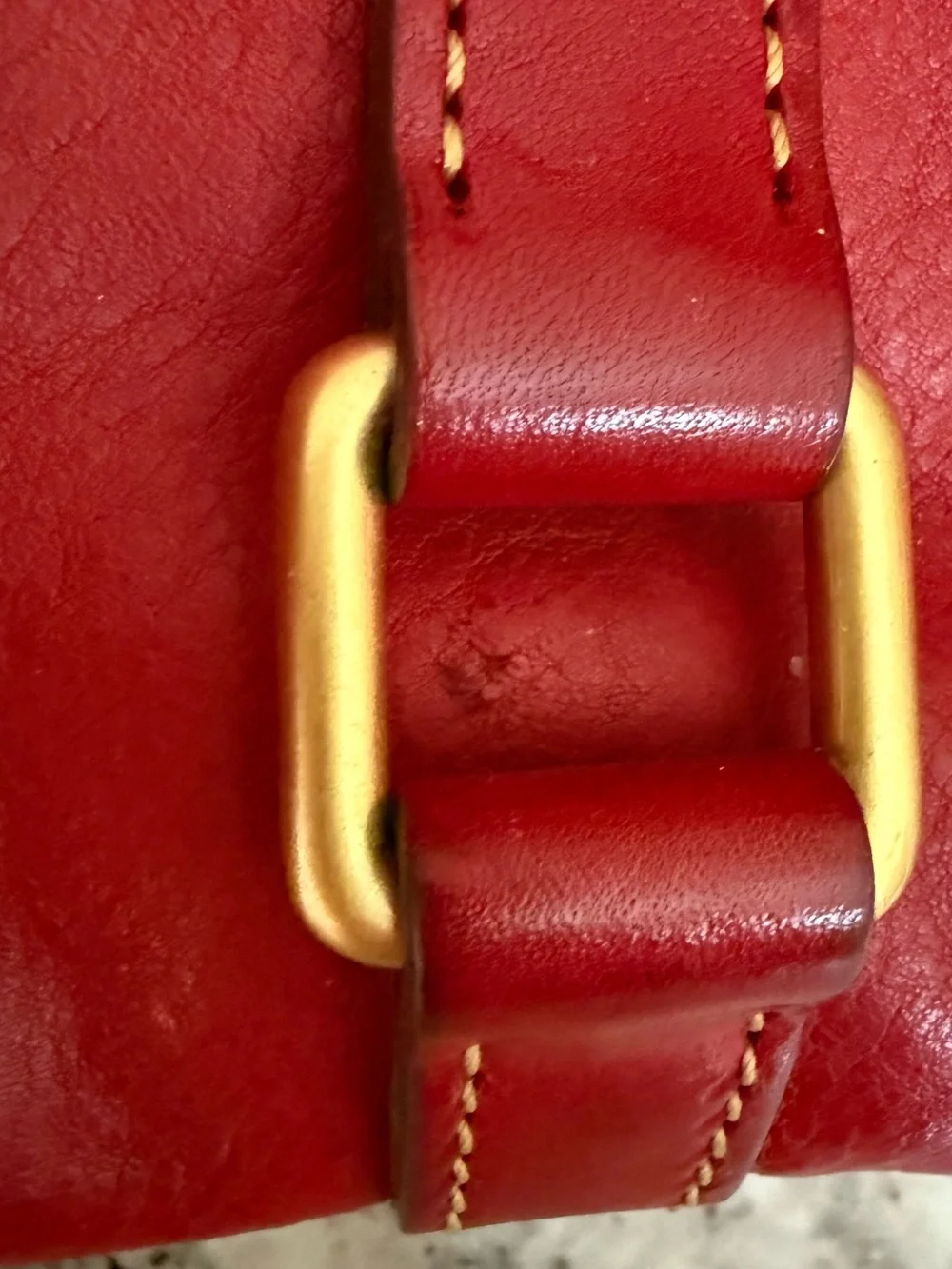 Dooney & Bourke Florentine Satchel Large Handbag Bright Red Leather